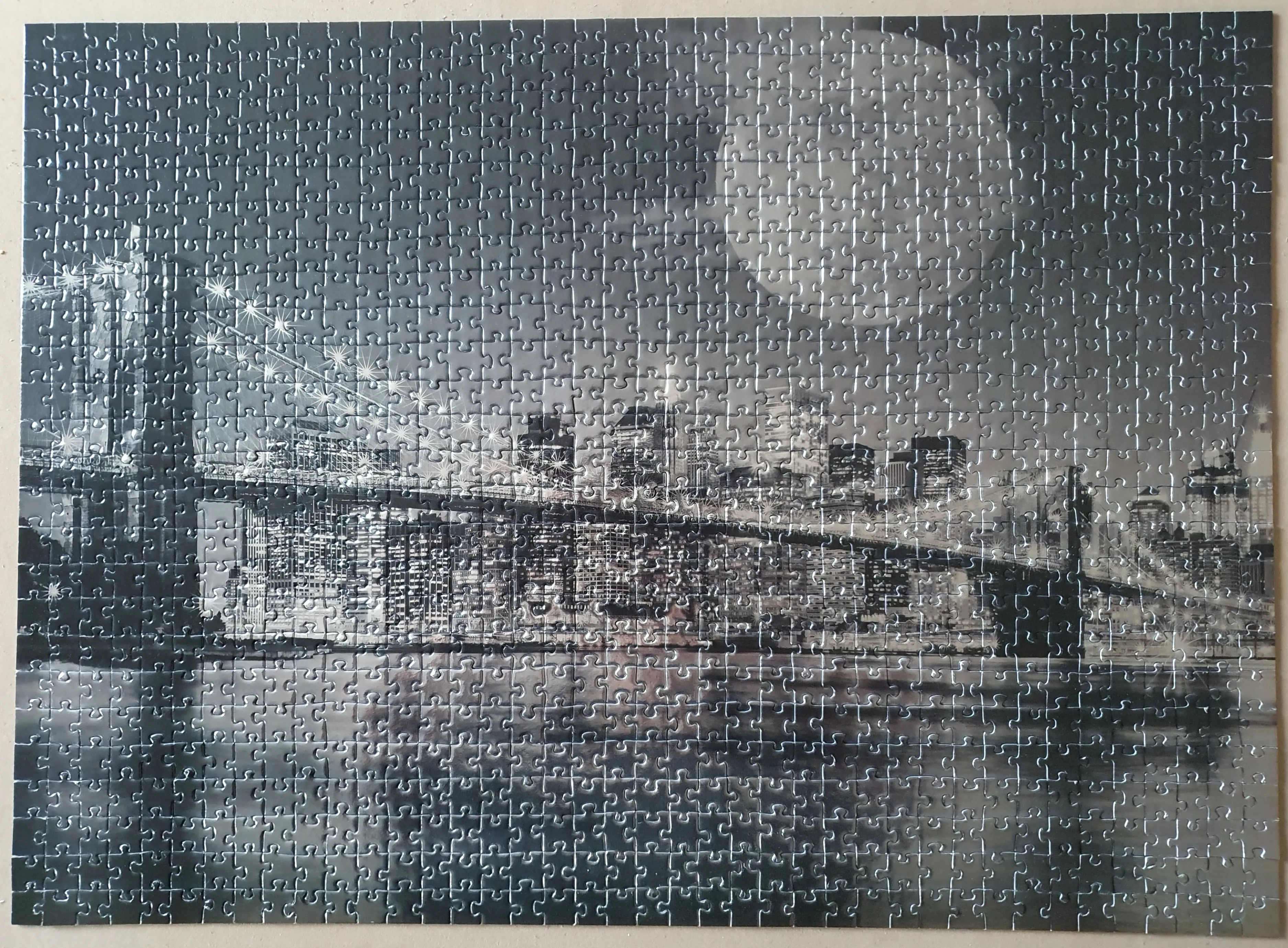 Silver Look Puzzle - Brooklyn Bridge Bild 2