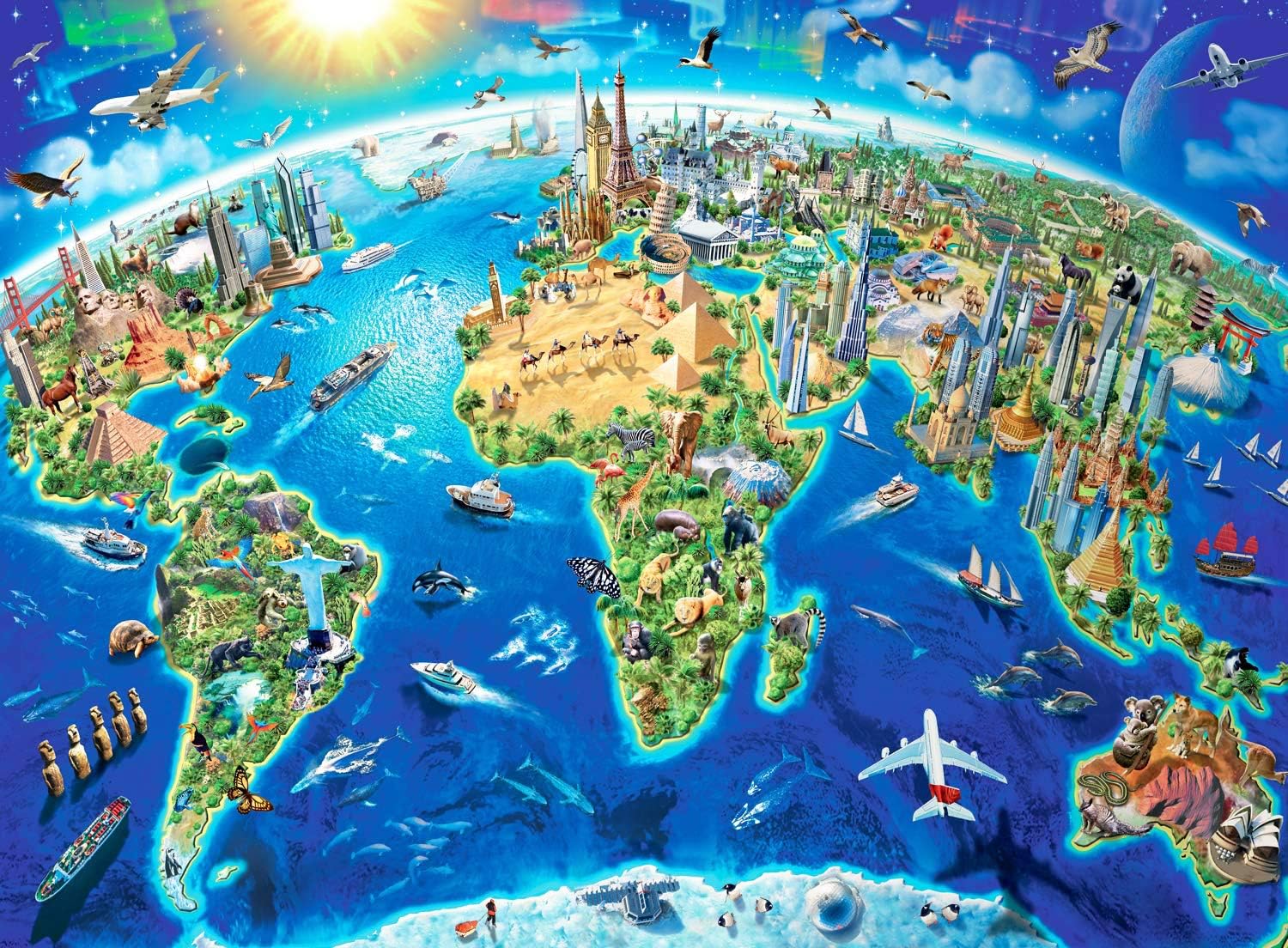 World Landmarks Map